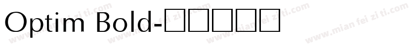 Optim Bold字体转换